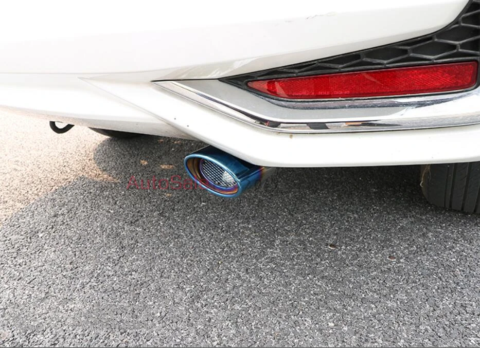 For Honda City 2014 2015 2016 stainless steel Color Blue Rear Exhaust