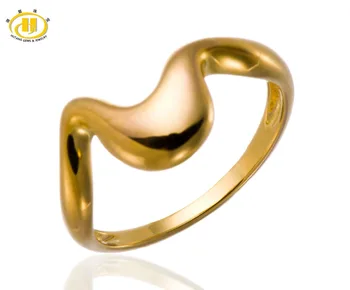 

Hutang Solid 925 Sterling Silver Ring for Womens Mens Yellow Gold Fine Jewelry Wedding Rings for Best Gift Christmas