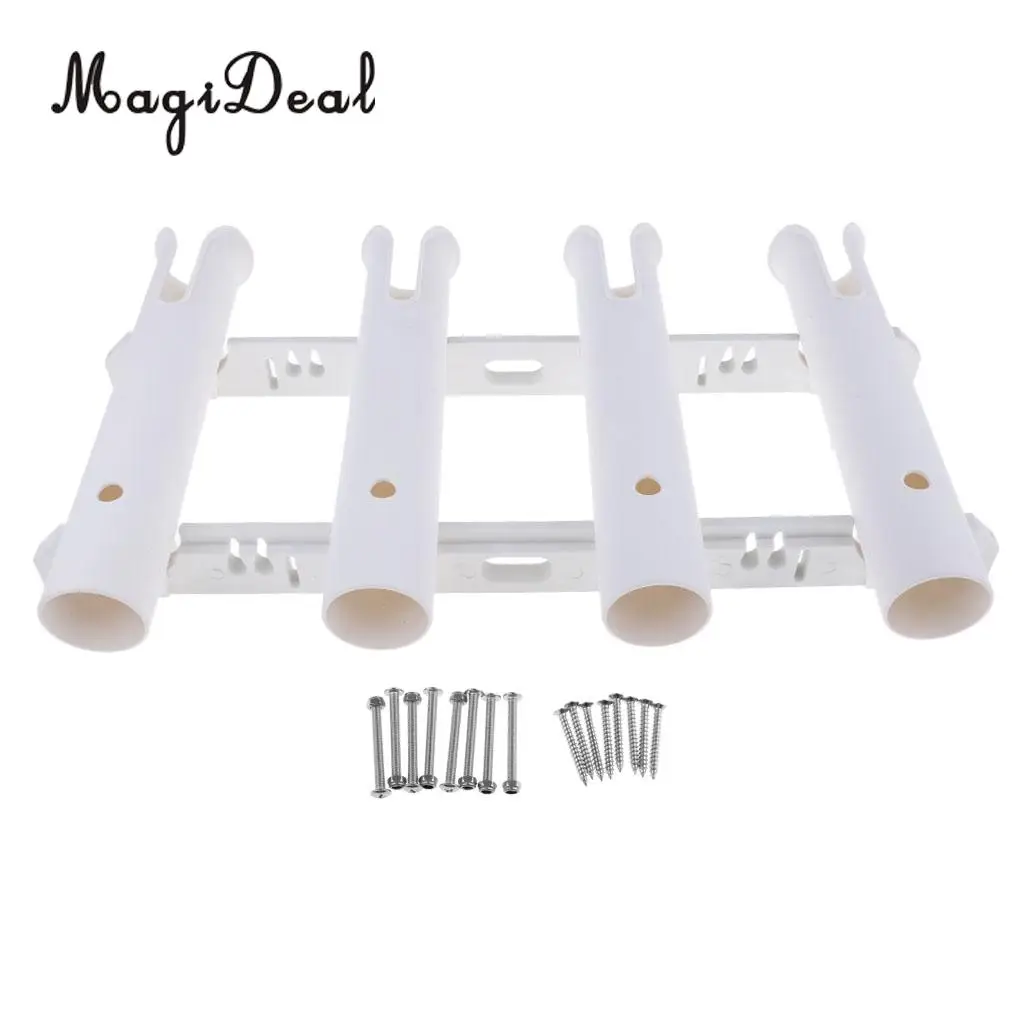 MagiDeal Durable UV Resistant Fishing Marine Boat Yacht Tube Rod Holder Support Stand Rack Side Mount Bracket Fits 1/2/4 Pole