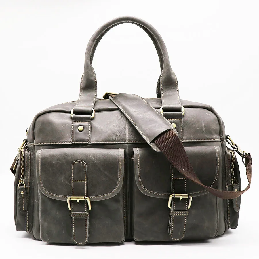 Classic Style Design Genuine Leather Travel Bag Duffle Handbag Men Crossbody Shoulder Bag Men&#39;s ...