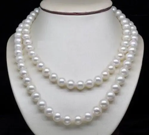 

2016 new hot sell genuine 10-11mm south sea white pearl necklace 36 INCH