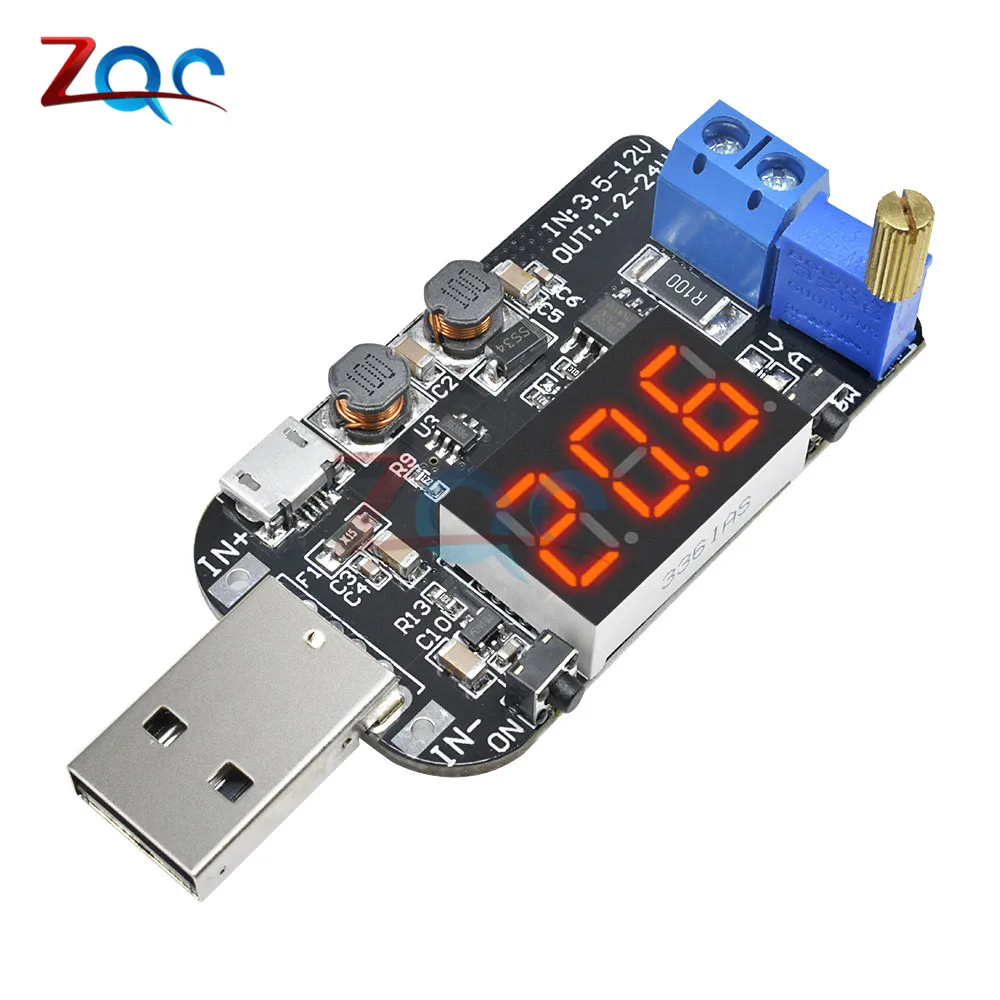 DC CV CC 15W 5V постоянного тока до 1V 9V 12V 24V регулируемый шаг вверх вниз Питание доска