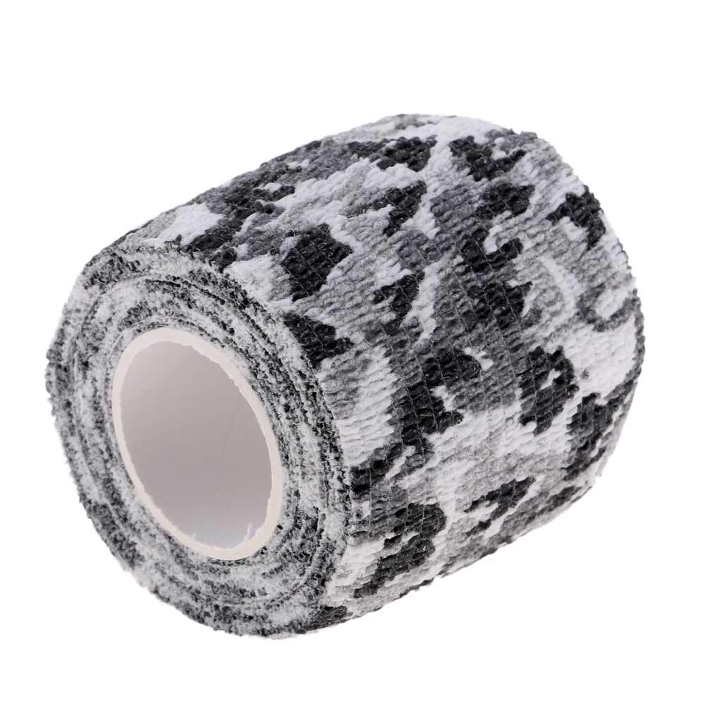 2pcs Bionic Camo Gear Wrap Hunting Camping Stealth Tape Snow Camo 5cmx4.5m 