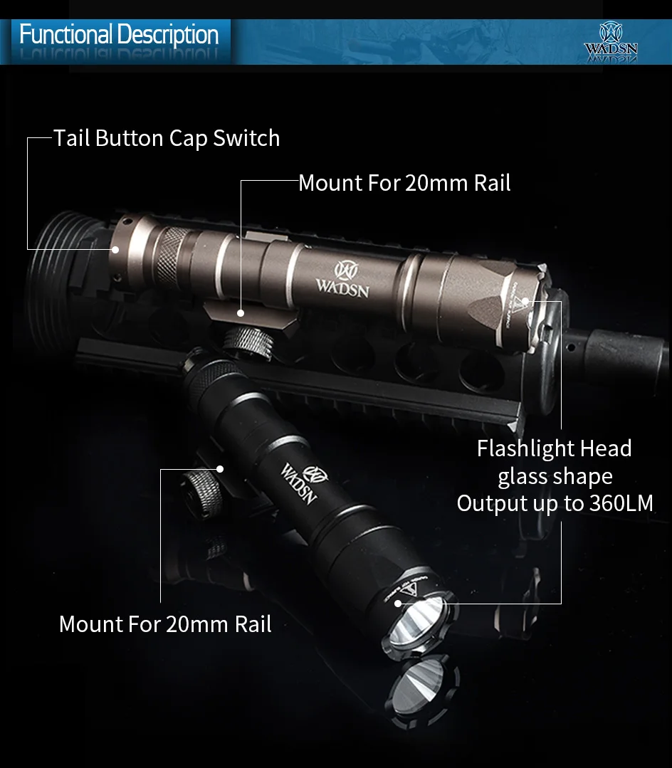 Wadsn версия Airsoft M600 Тактический Скаут свет светодиодный 340 люмен Дистанционное Давление переключатель M600C винтовка фонарик WEX072 оружейный