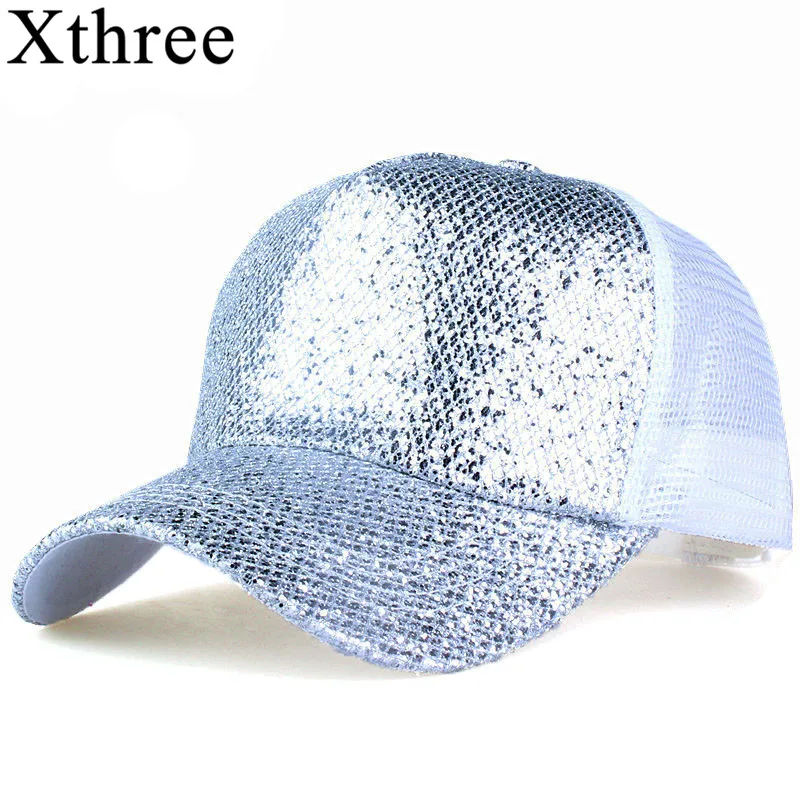 

Xthree summer Shining baseball cap snapback hat hip hop casquette bone men hats for women