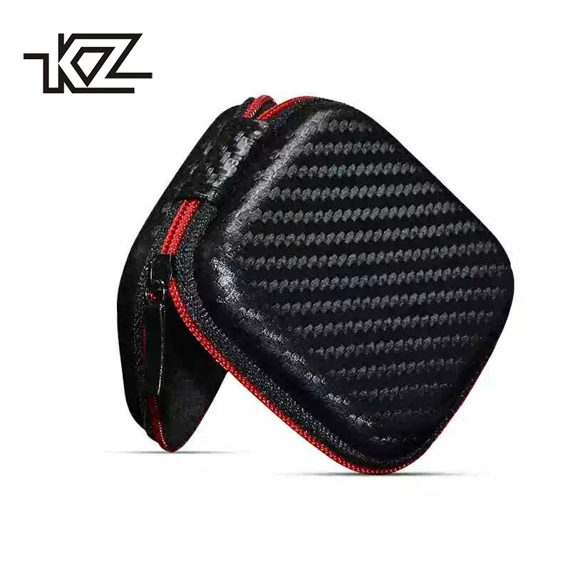 

KZ Earphone Bags Fiber Zipper Headphone Earbuds Hard Case Storage Carrying Pouch Boxes SD Card Hold Boxes Portable Carry Bag