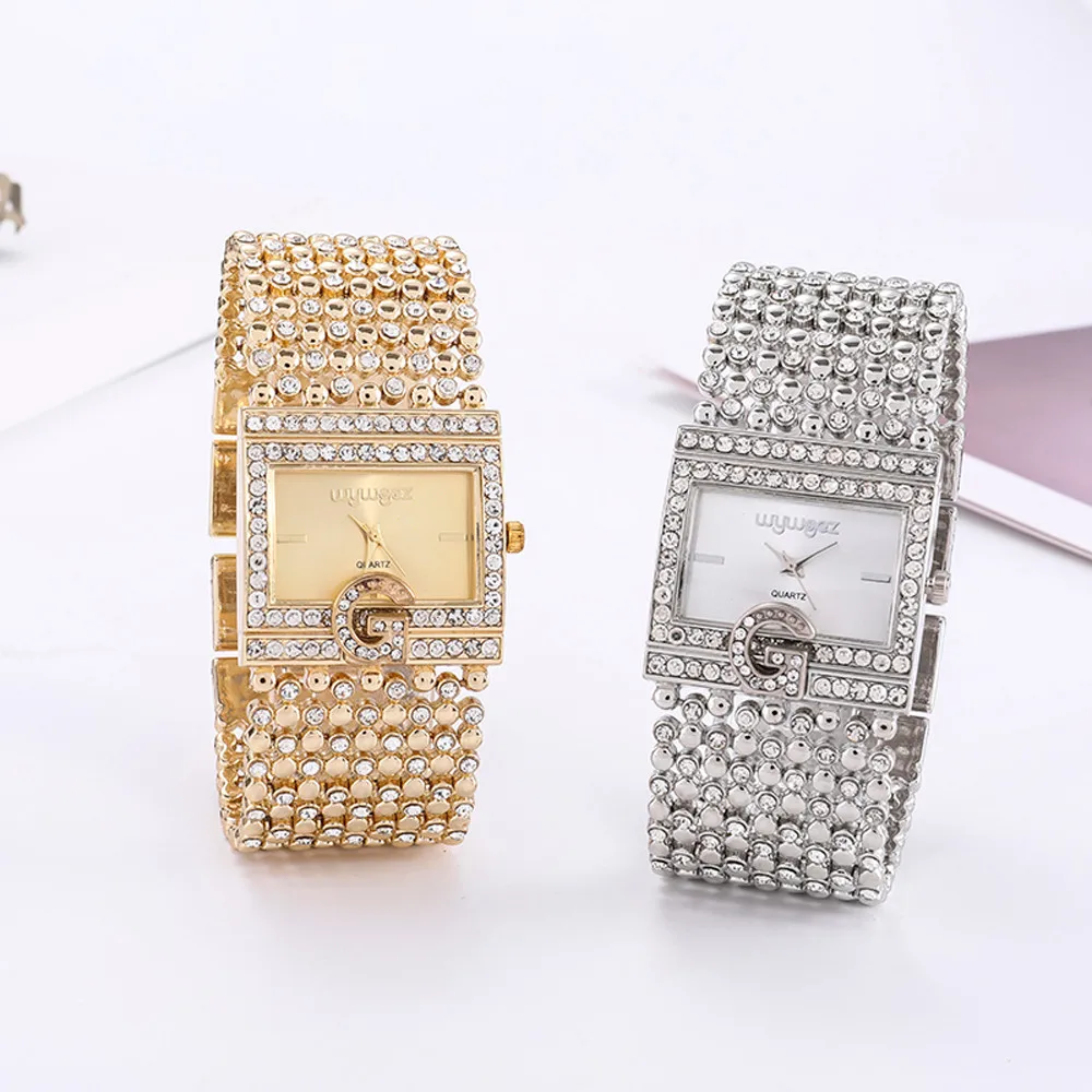 

Women Round Full Diamond Bracelet Watch Analog Quartz Movement Wrist Watch Dress Relojes Para Mujer Women Watches Dropshipping