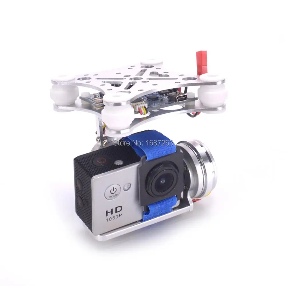 Gopro3 4 Легкая 2 осевая бесщеточная Кардана плата с датчиком Бесплатная отлазка для