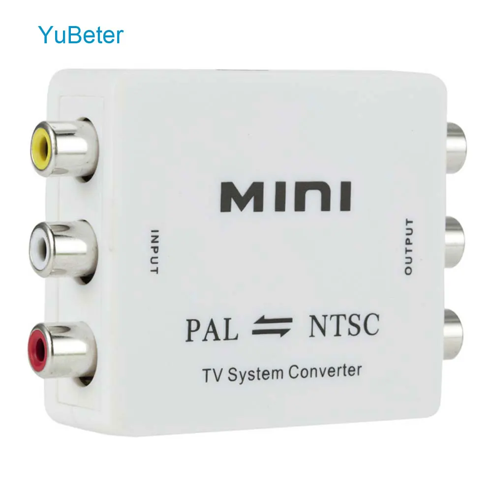 

YuBeter PAL to NTSC or NTSC TO PAL Converter Dual-Way Mini Composite PAL NTSC Adapter Audio Video System for DVD PS3 VCR Xbox