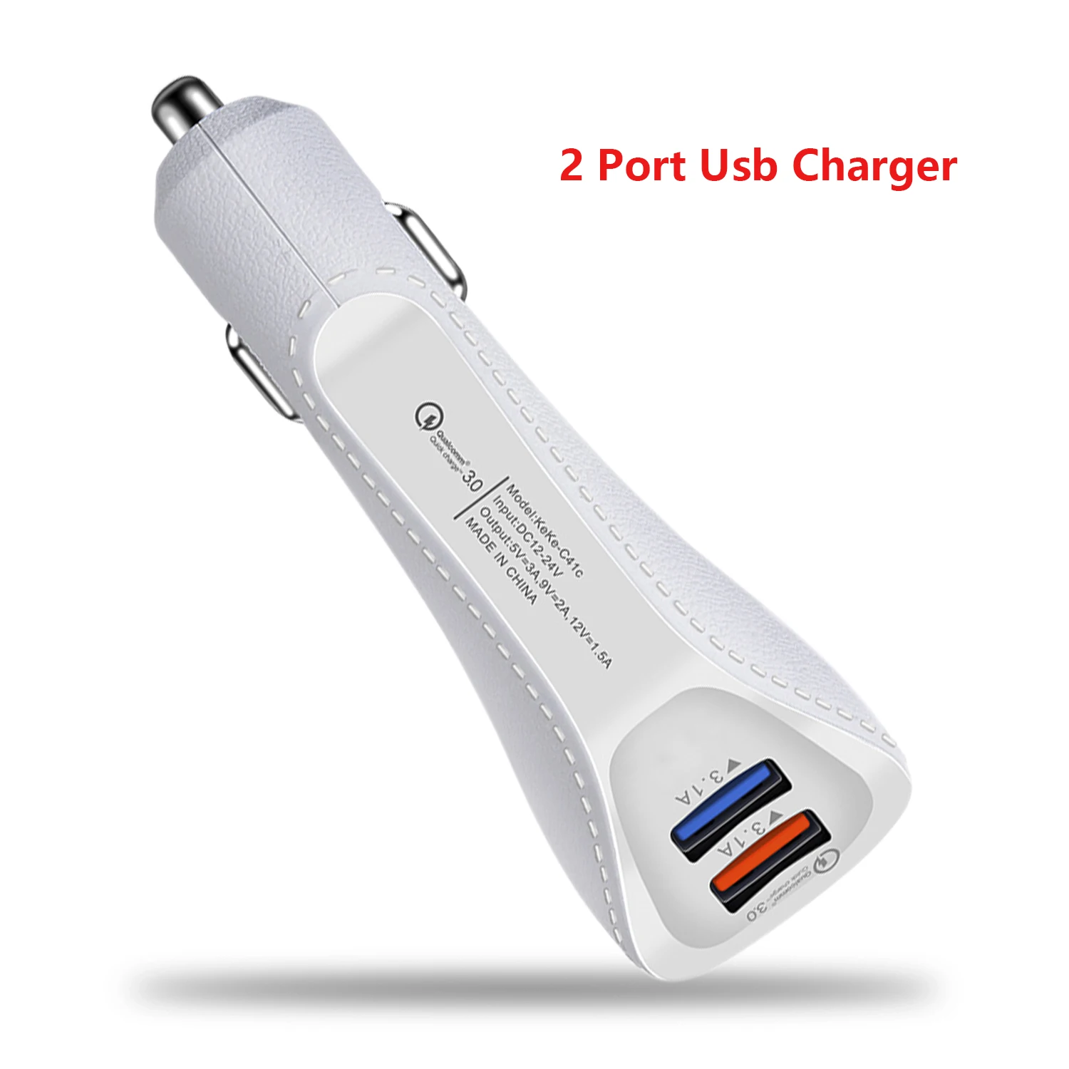 QC Quick Charge 3,0 Dual Car зарядное устройство адаптер автомобиль телефон для Xiaomi samsung iPhone X 8 7 4 5 6 быстрое зарядное устройство для телефона - Тип штекера: White 2 port