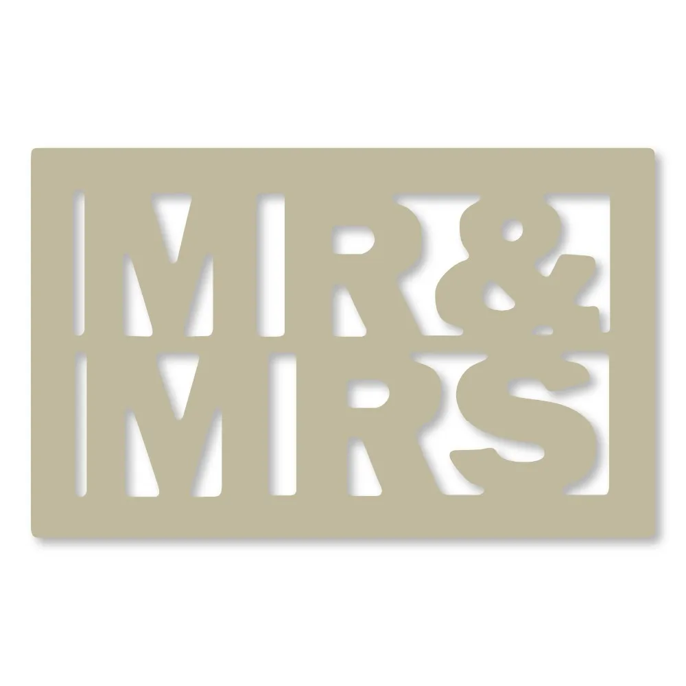 Рамка для букв MR &amp MRS 5*8 см трафарет резки металла изготовления альбома
