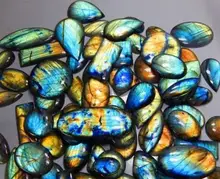 200g NATURAL MULTI FIRE LABRADORITE WHOLESALE LOT CABOCHON GEMSTONE