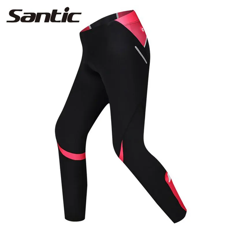 Santic весна осень женские дышащие велосипедные брюки гелевые мягкие MTB велосипедные длинные штаны для езды на велосипеде анти-УФ быстросохнущие плотные