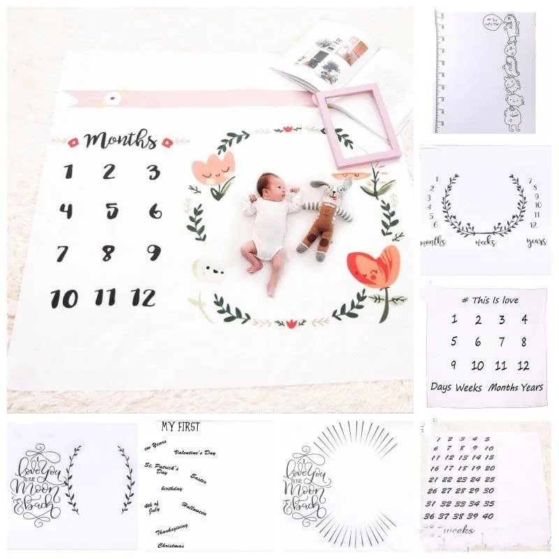

newborn baby photography background props baby photo fabric backdrops infant blankets wrap letter flower numbers print cloth