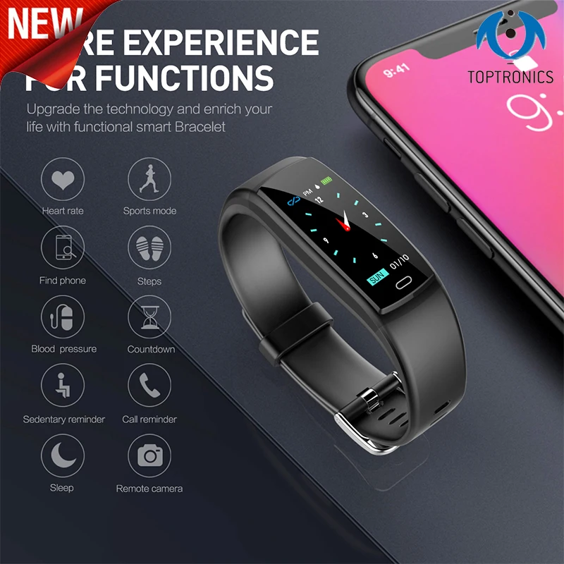 Умный Браслет пульсометр Bluetooth браслет монитор артериального давления фитнес-трекер Шагомер для IOS Android телефон