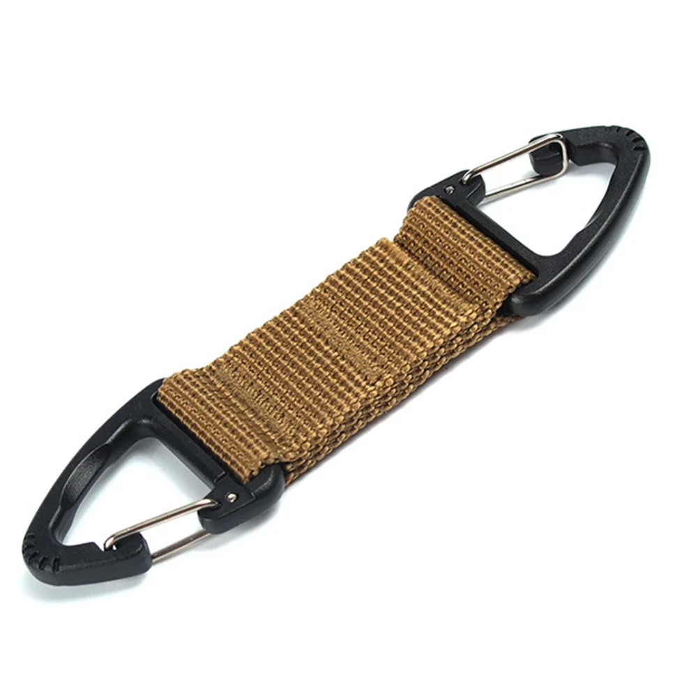 

3PCS Outdoor Tactics Nylon Webbing Backpack Buckle Double Triangular Buckle Multi-functional Mountaineering Climbing Buckle