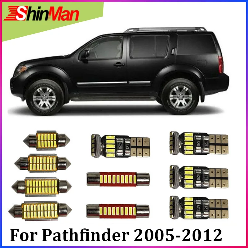 

ShinMan11x Error Free Map Dome Light LED Car Light Interior Light LED For Nissan Pathfinder 2005-2012 LED Reading light