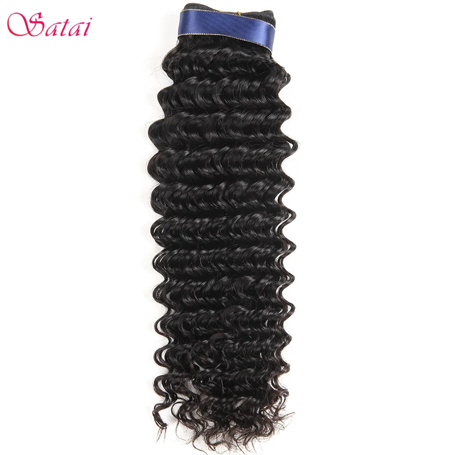 

Satai Brazilian Deep Wave Remy Hair 100% Unprocessed Human Hair Deep Wave Bundles Deep Curly Brazilian Hair Weaving 1 Piece Only
