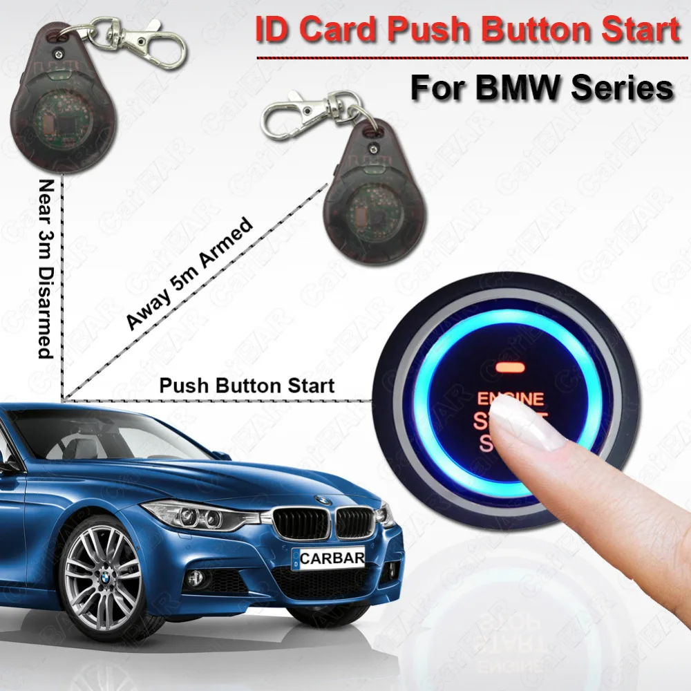 Car Engine Push Start Button for BMW RFID ID Card Immobilizer One Start