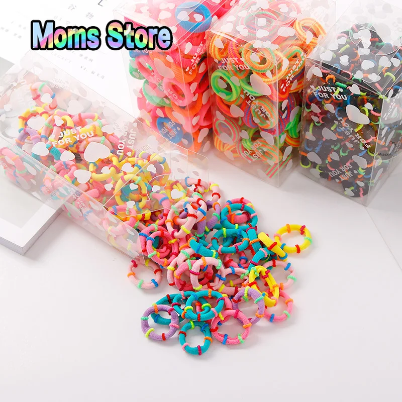 

100PCS/Lot 3.0CM Children Cute koreanRing Rubber Bands Tie Gum Ponytail Holder Elastic Hair Band Headband Girls Hair Accessories