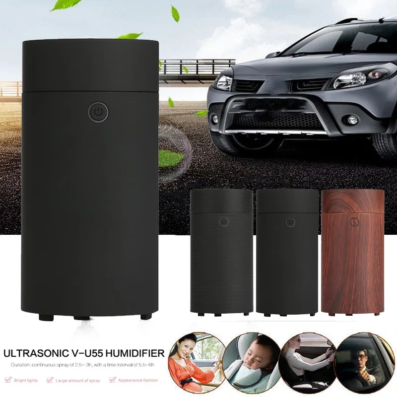 

2019 Drop Shpping 5W Aroma Diffuser Air Purifier Portable Premium LED Light Air Humidifier for Car Accessories