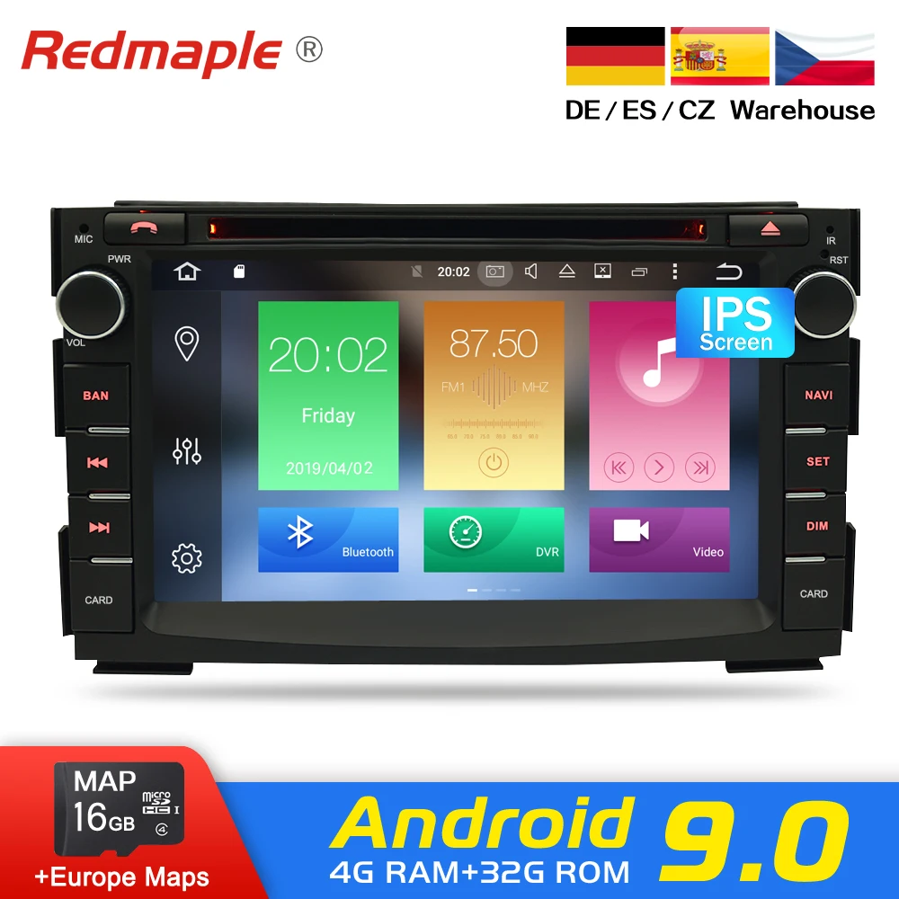 Excellent 4G RAM Android 9.0 Car Radio DVD GPS Navigation Multimedia Player Stereo For Kia Ceed 2010 2011 2012 Auto Audio Video Headunit 0