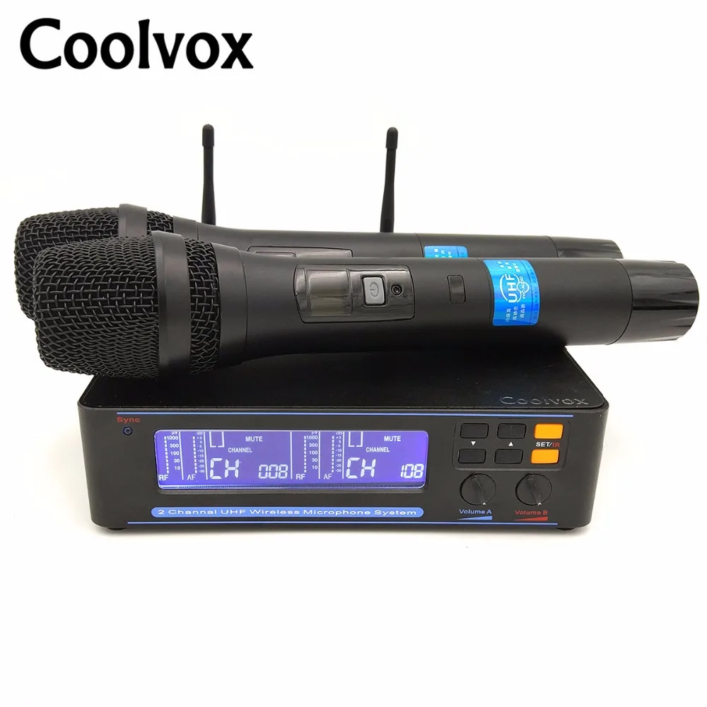 Coolvox UHF KTV Mic karaoke System with wireless microphone Mic System