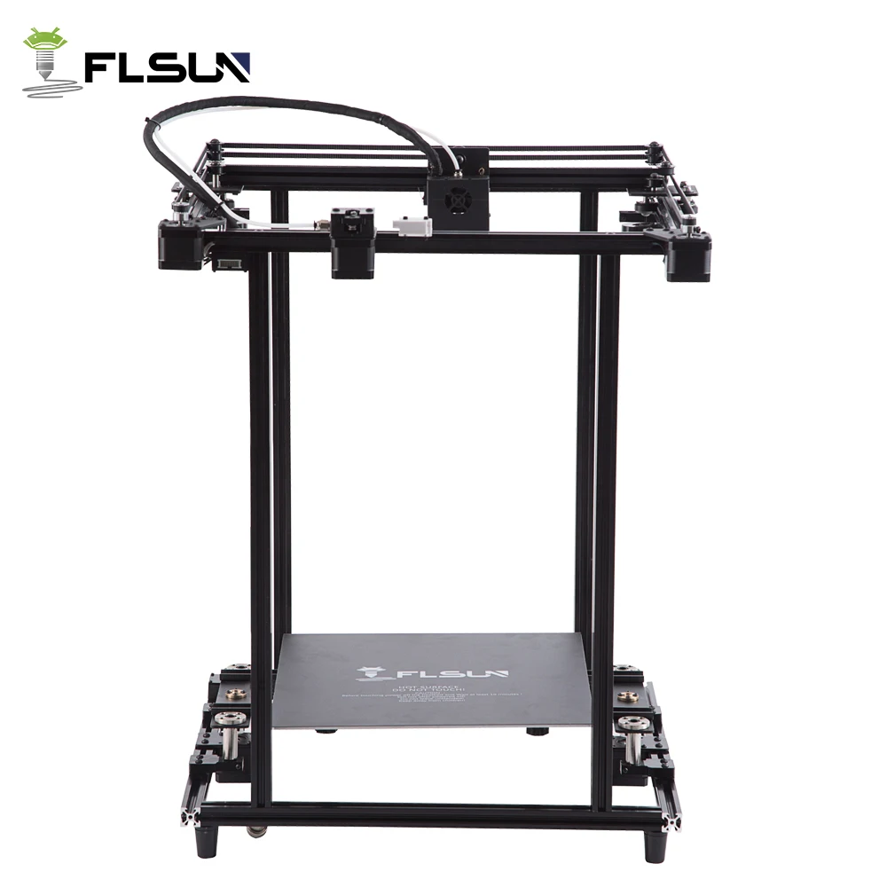 Продажа 2019 Flsun Corexy 3D принтеры размера плюс 320*320*460 мм предварительная сборка металлический каркас с v образным вырезом с двумя слотами Z ходового винт...