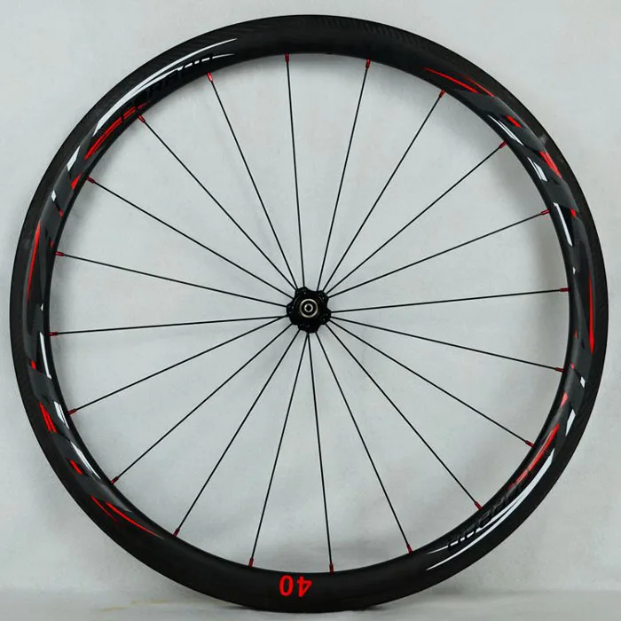 Discount 700C Wheelset Carbon Wheels Road Bike Tubeless Wheel V/C Brake Profile 38-40-50-55mm Depth Clincher Carbon Rim Direct-pull 69