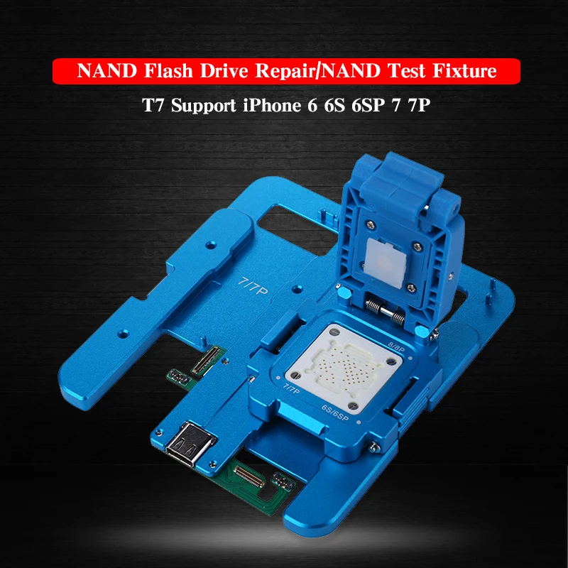 

JC T7 NAND Hard Disk Test Fixture Motherboard Repair Test Fixture Tool With JC C1 Smart Repair Cable For iPhone 6S/6SP/7G/7P