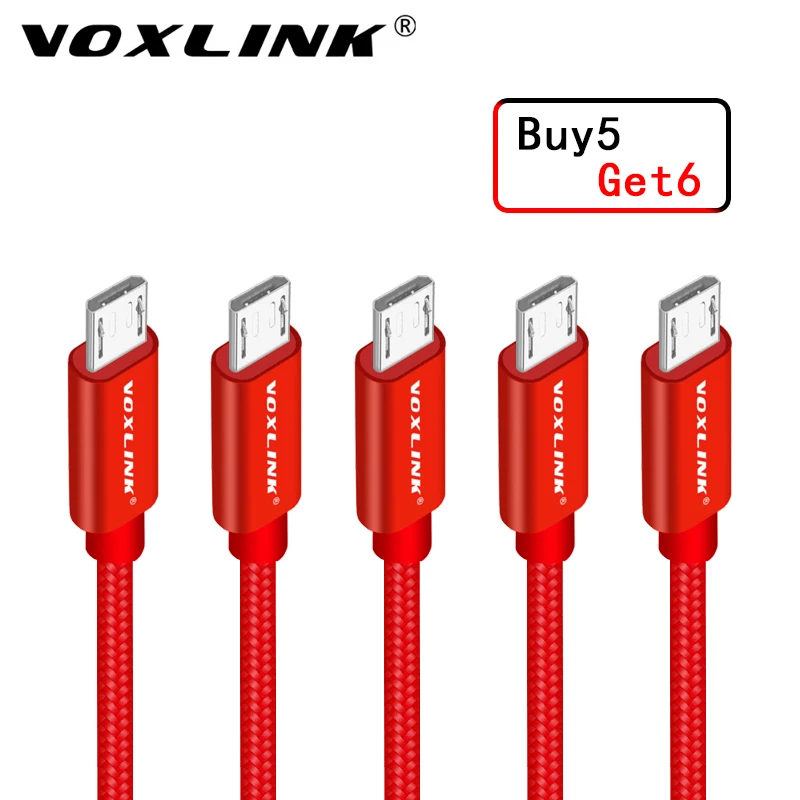 

VOXLINK Micro USB Cable 2A Fast Data Sync Charging Cable For Samsung Huawei Xiaomi Redmi LG HTC Andriod mini Mobile Phone Cables