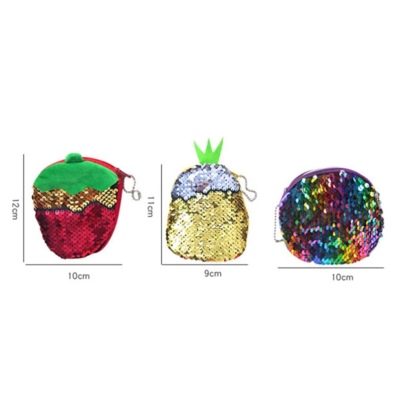 5 моделей на выбор-Женская милая сумка для монет с милыми фруктами для маленьких девочек, модная плюшевая сумка для монет и кошелек, чехол