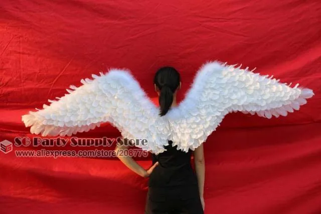 Пользовательские высококачественные белые крылья Ангела из перьев креативный орнамент украшения аксессуары подружек невесты 200*50 см EMS