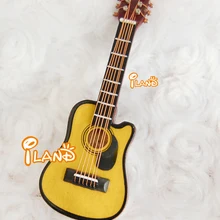 Мини кукольный домик Миниатюрный Музыкальный инструмент модель Классическая Народная гитара музыкальная жизнь