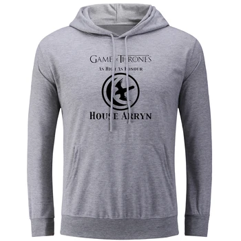 

Boy's Men's Game of Thrones House Arryn Baratheon Hoodie Sweatshirt Women Girl Hip Hop Autumn Winter Jacket Grey White Yellow