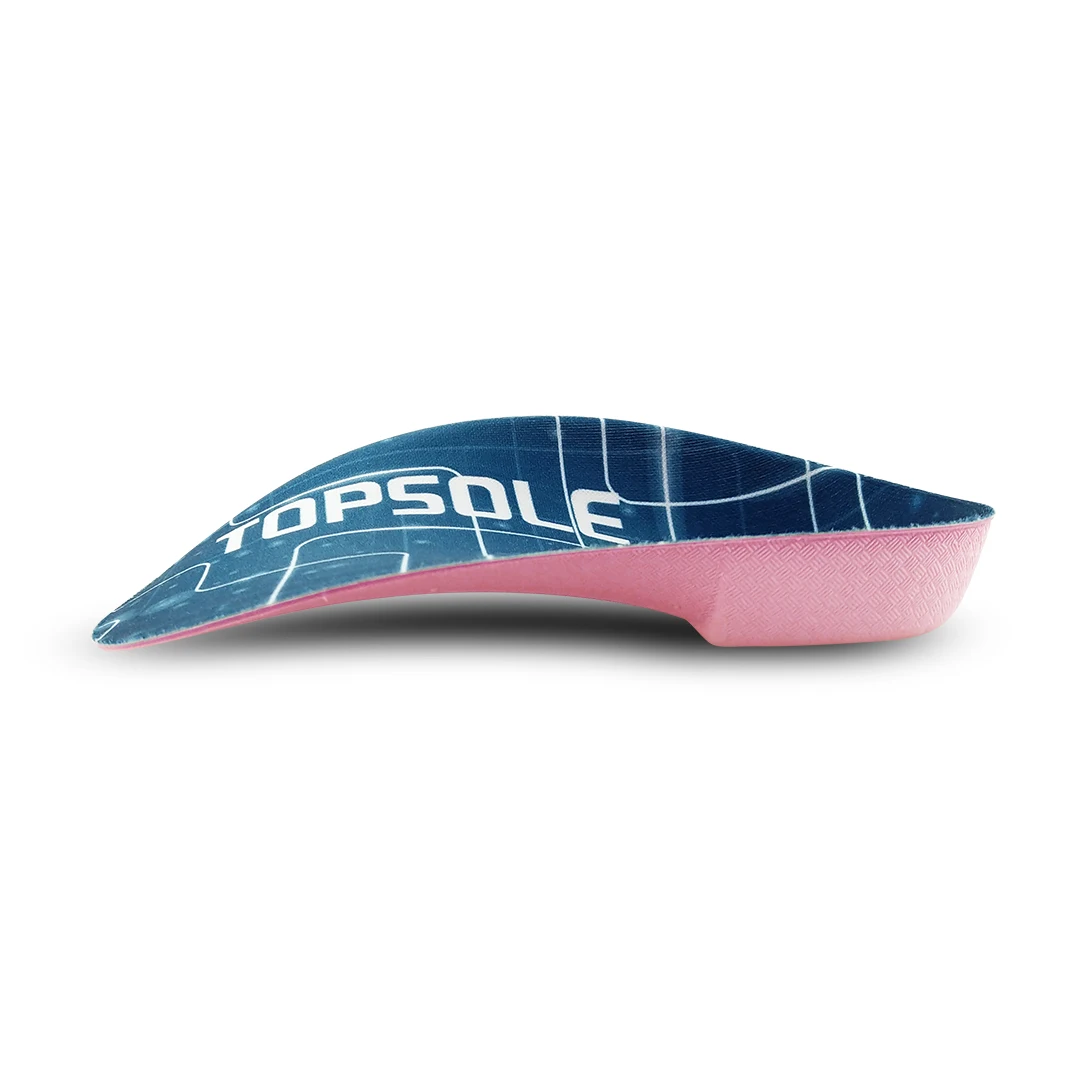 TOPSOLE Flat arch support for correction of spurs, plantar fasciitis, heel pain, half pad pain, insoles for men and women 139