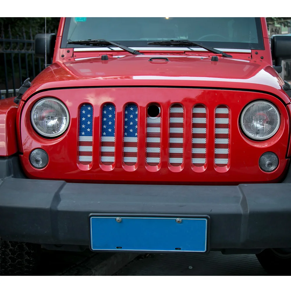 Передняя решетка сетчатая вставка для Jeep Wrangler 2007- автомобильные аксессуары