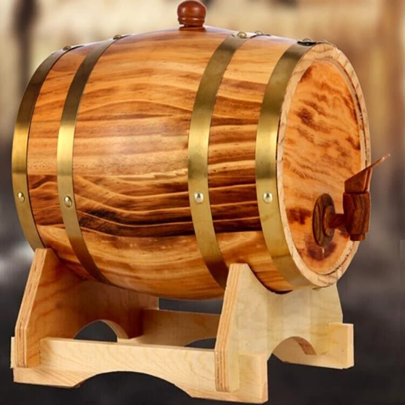1.5L Oak Barrel Red Wine Barrel Liquor Wine Bladder Chrismas Gift Bar