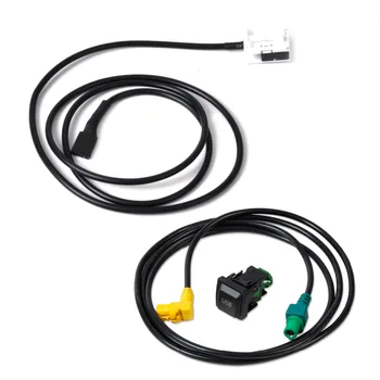 

beler USB & AUX Switch Plug Cable Kit for VW MK5 MK6 Golf Jetta MK5 SCIROCCO RCD510 2006 2007 2008 2009 2010
