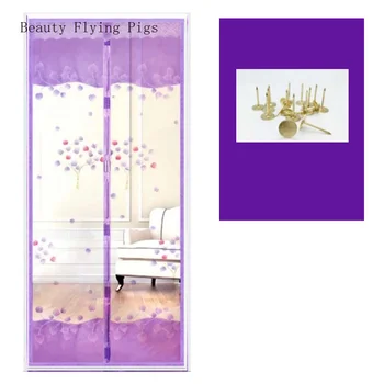 

Summer magnetic soft screen door encryption mute anti-mosquito stripe curtain free from magnetic strip screen sand door velcro