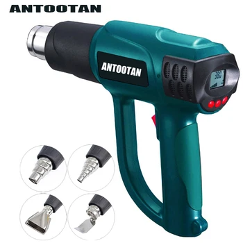 

2000W 220V EU Plug Smart Control Industrial Heat Gun Shrink Wrapping Heater Nozzle Thermoregulator LCD Display Hot Air