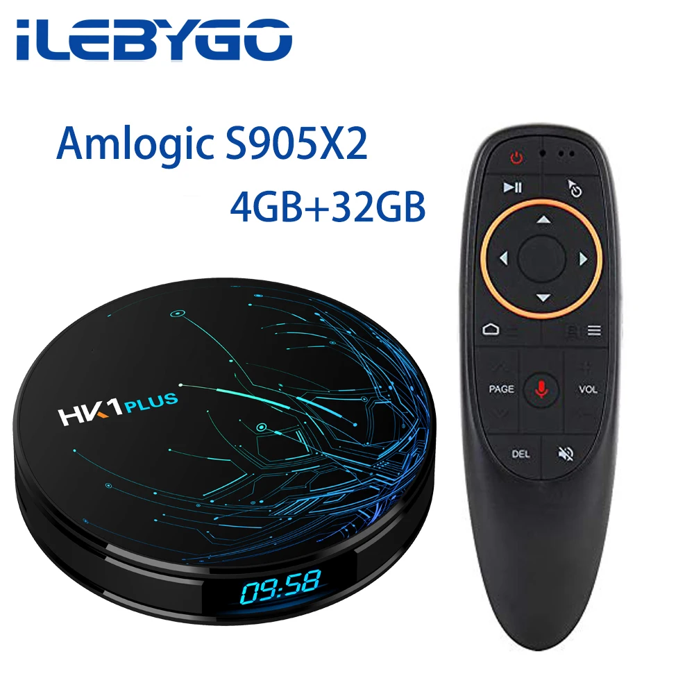 4 Гб 64 Smart Android 8 1 ТВ BOX Amlogic S905X2 ядра Wi-Fi BT4.0 H.265 K Netflix Youtube Google Play HK1 Plus Декодер каналов