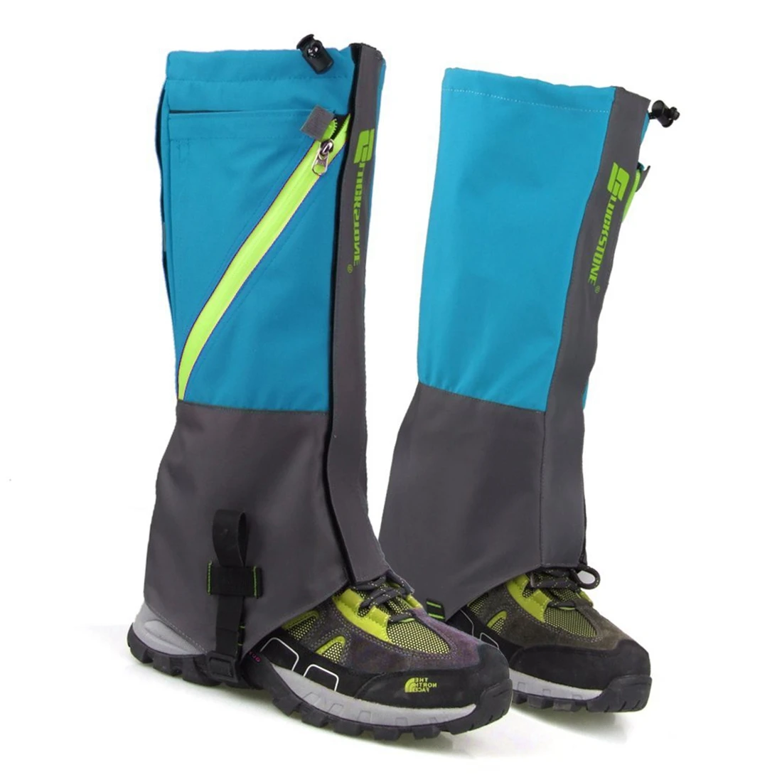 Luckstone 1 пара Водонепроницаемые зимние походные ботинки леггинсы для ног включает в себя прочные походные скалолазание(светло-серый