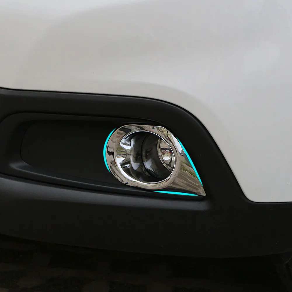 Jameo Auto ABS Chrome Car Front Fog Lights Decoration Cover Fog Lamps