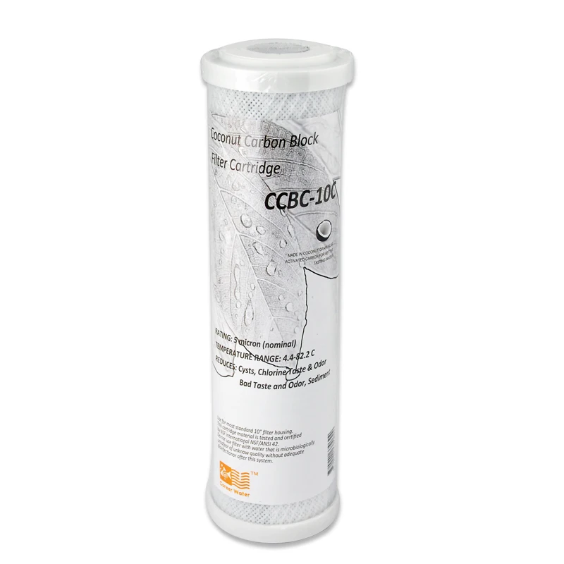 Стеклянный фильтр для воды кокосовый корпус блок активированного угля сменный