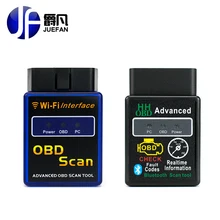 JUEFAN Profession Wifi bluetooth OBD2 Interface Scanner ELM 327 OBD II Supports Android IOS PC System OBD2 Diagnostic Tool