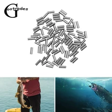 100 шт. рыболовная проволочная трубка круглая медная рыболовная леска алюминиевая ОБЖИМНАЯ втулка медная трубка 1,0-2,8 мм Морская леска трубка рыболовные принадлежности