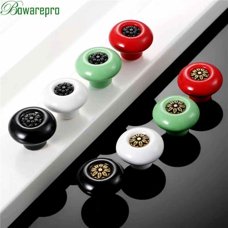 bowarepro Cartoon Ceramic Door Knob Knobs For Kids