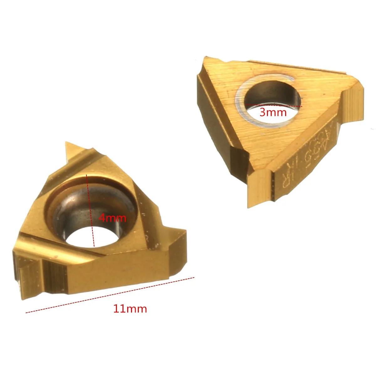 Drillpro 10 шт 11IR A60 карбида вставка из сплава Золотое покрытие для карбидная режущая вставка борштанги Держатель токарный фреза