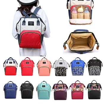 

Dot Print Mummy Backpacks Newborn Baby Diaper Bag Fashion Large Capacity Maternity Travel Shopping Baby Care Nappy Organizer Bag